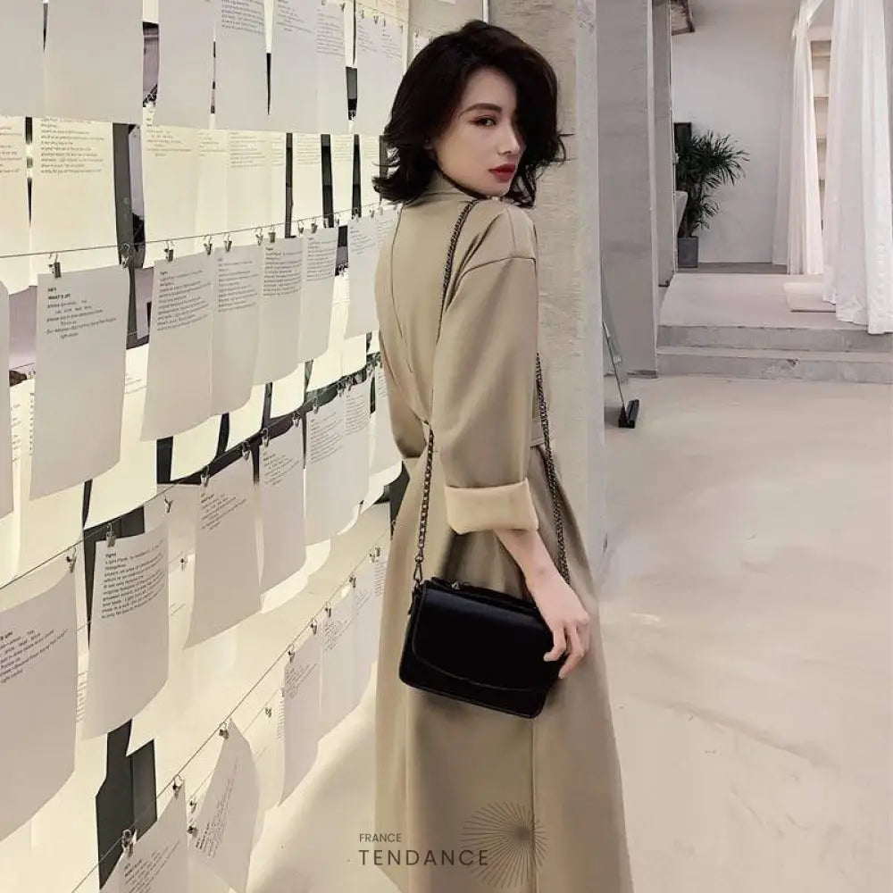 Manteau Long Leather | France-Tendance