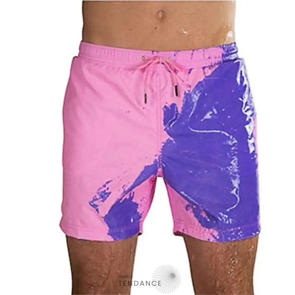 Magic-Short | Le Short De Bain Multicolor N°1 Tendance 2023 Rose/Violet / S