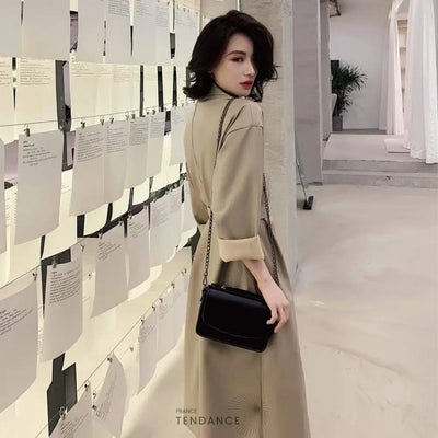Manteau Long Leather | France-Tendance